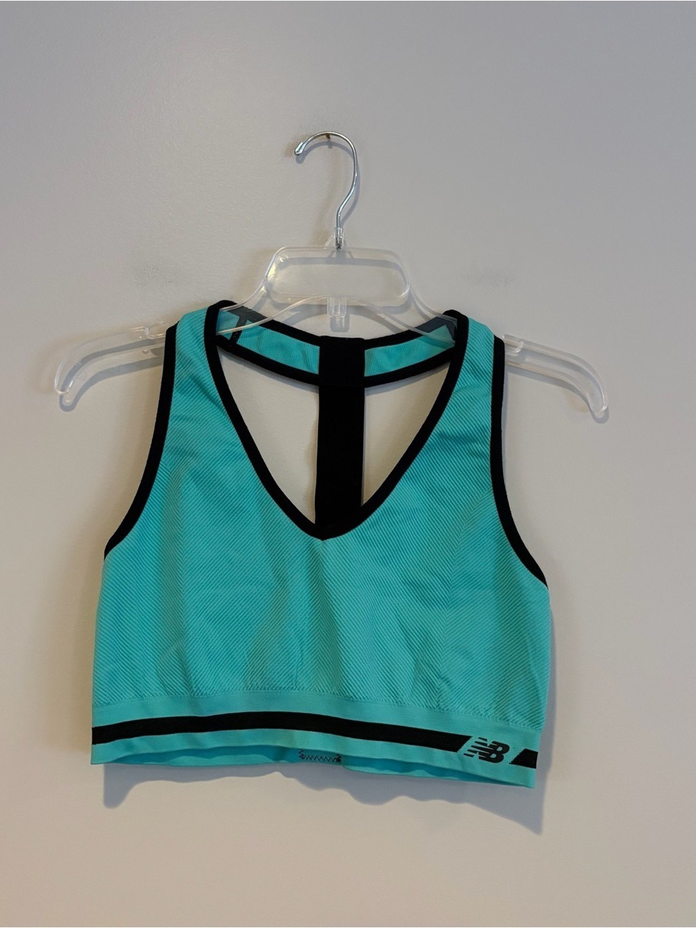 New Balance Teal and Black Seamless Training Running Sports Bra Size XXL
